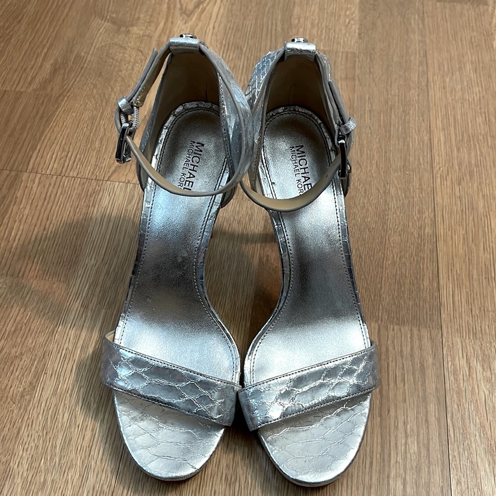 Michael Kors Silver Sandal Size 7.5